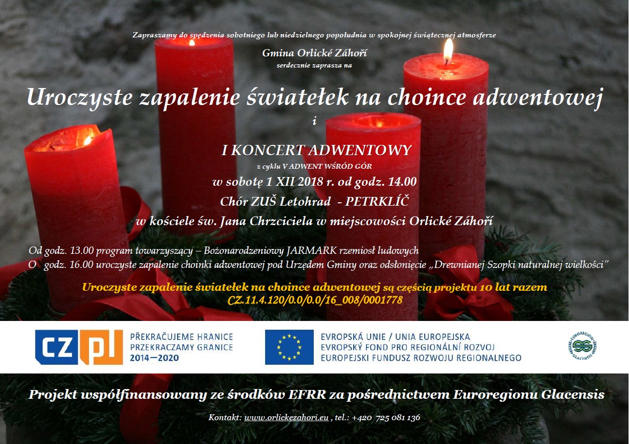 I. ADVENTNÍ KONCERT 1.12.2018 PL