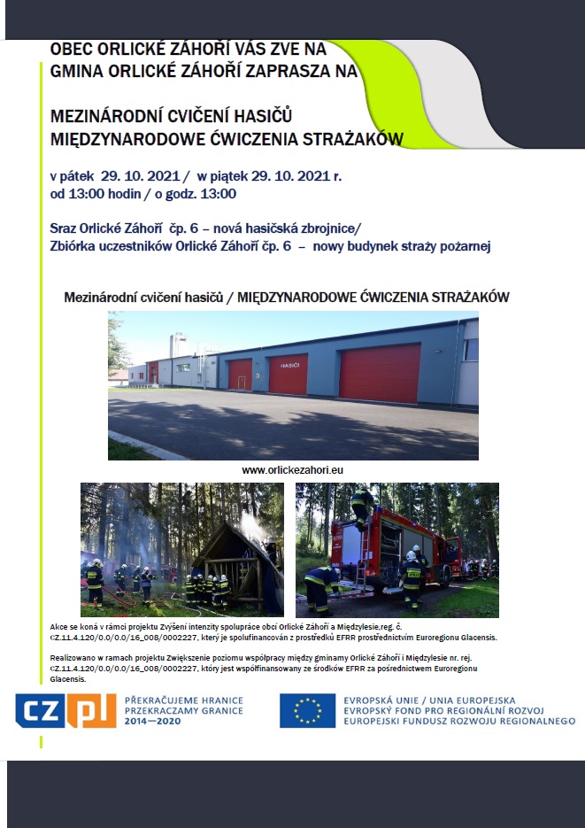 29.10.2021 Mezinárodní cvičení hasičů