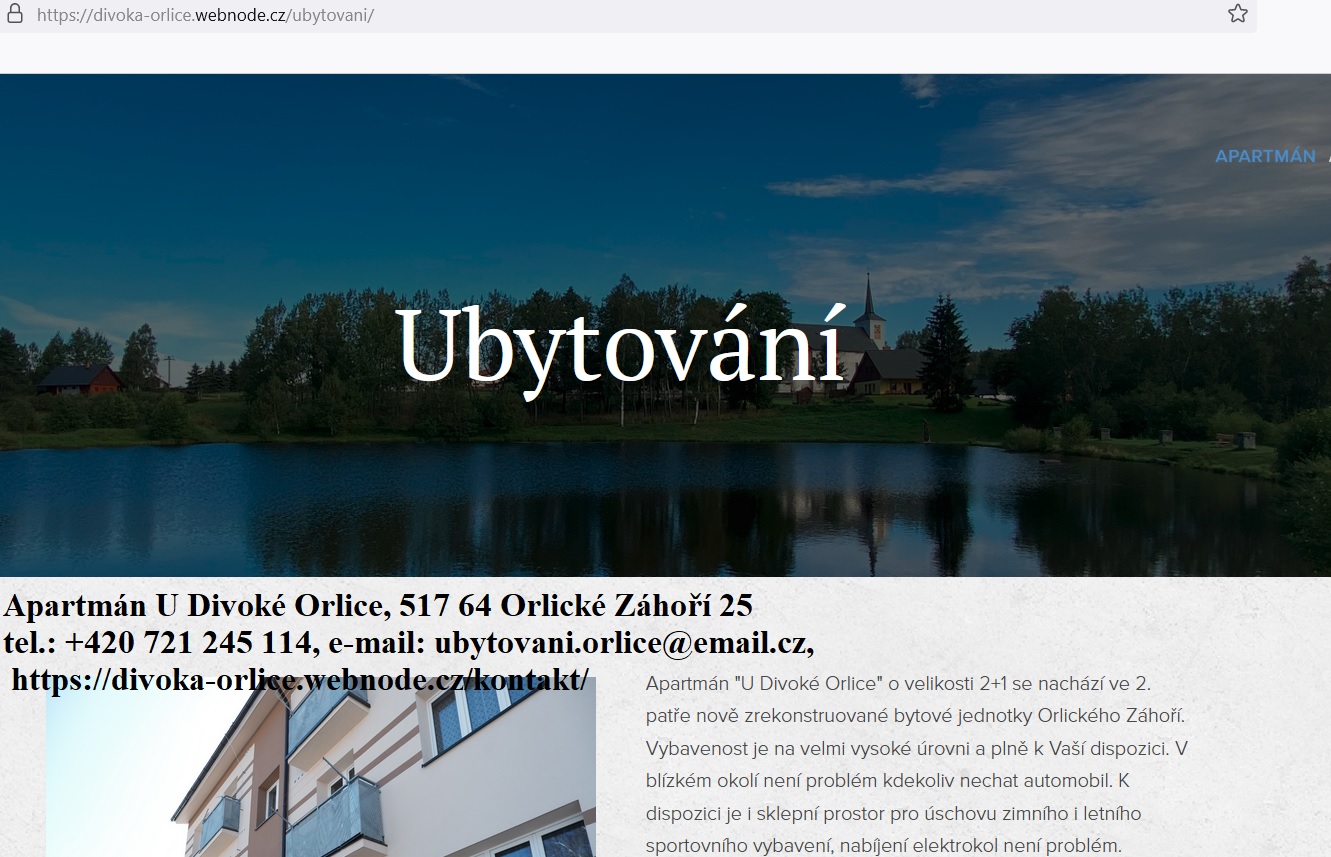 APARTMÁN U DIVOKÉ ORLICE